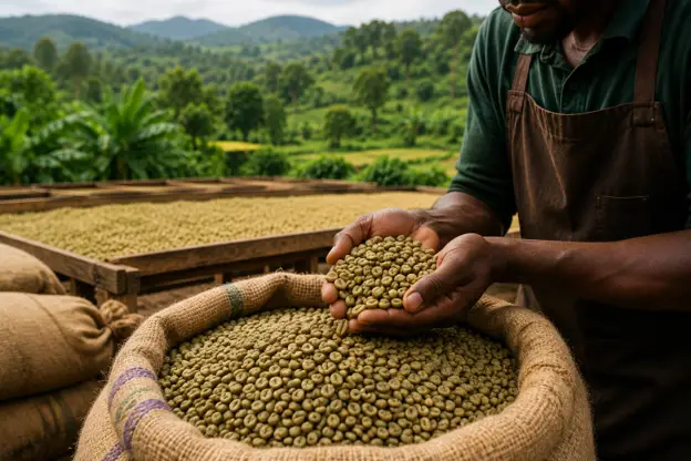 Premium Ugandan green coffee beans
